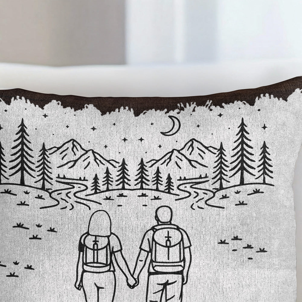 Adventure Partners For Life Couple Gift - Personalized Pillow Cover