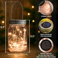 Adventure Partners For Life – Personalized Solar Mason Jar Light
