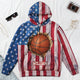 Personalized American Flag Sports Hoodie, Custom Name Multi-Sport Fleece Sweatshirt