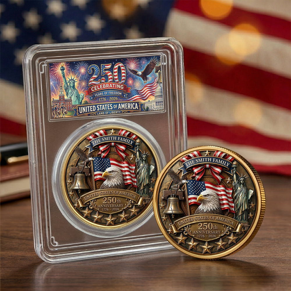 America 250th Anniversary Patriotic 2026 - Personalized Coin