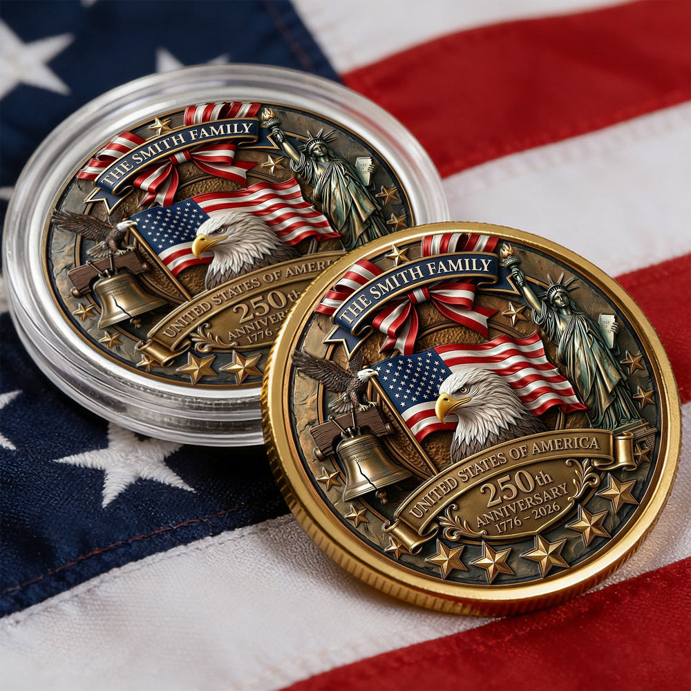 America 250th Anniversary Patriotic 2026 - Personalized Coin
