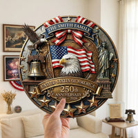 America 250th Anniversary Patriotic 2026 - Personalized Metal Sign