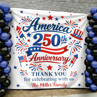 America 250Th Anniversary Thank You For Celebrating With Us - Personalized Backdrop