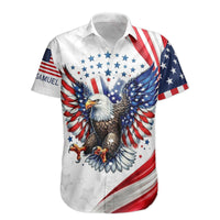 America 250th Anniversary USA Pride Patriotic Eagle - Personalized Hawaiian Shirt