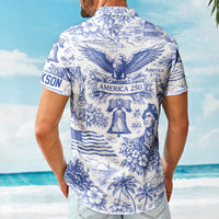 America 250 1776–2026 Vintage Patriotic - Personalized Hawaiian Shirt