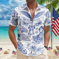 America 250 1776–2026 Vintage Patriotic - Personalized Hawaiian Shirt