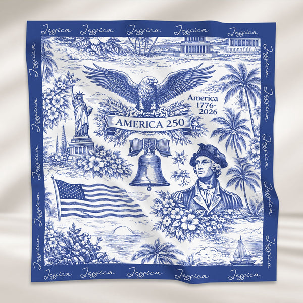 America 250 1776-2026 Vintage Patriotic - Personalized Scarf