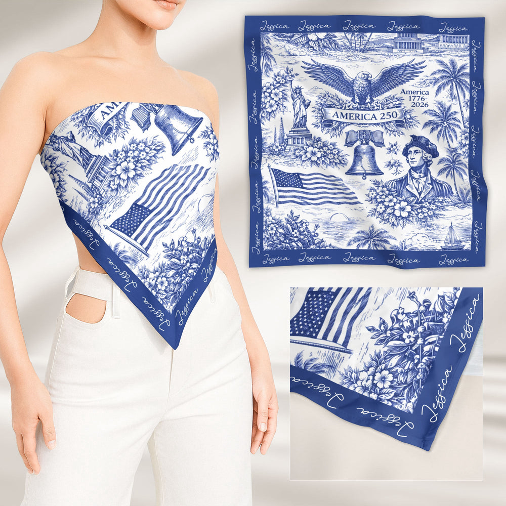 America 250 1776-2026 Vintage Patriotic - Personalized Scarf