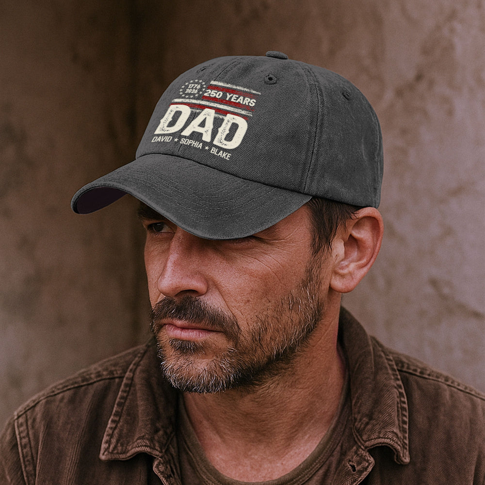America 250 Anniversary Grandpa Dad - Personalized Cap