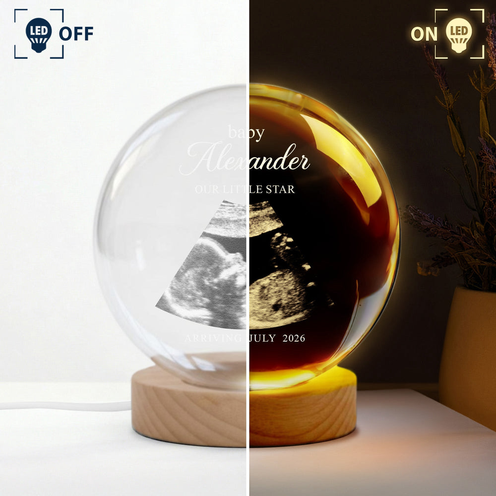 Baby Expecting Ultrasound Custom Photo - Personalized Night Light