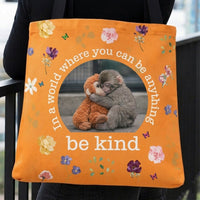 Baby Punch Monkey - Be Kind, Punch The Abandoned Baby Monkey - Personalized Tote Bag