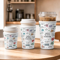Personalized Bad Bitch Affirmations Coffee Sleeve - Funny Gift for Her