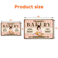 Baked With Love - Personalized Metal Sign