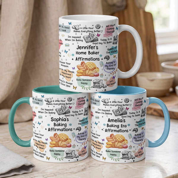 Personalized Baking Affirmation Mug - Custom Name Gift for Bakers