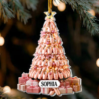 Personalized Ballet Shoes Christmas Tree Ornament, Custom Name Ballerina Keepsake