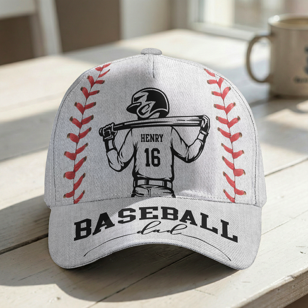 Father's Day Gifts, Baseball Mom, Dad - Personalized Cap