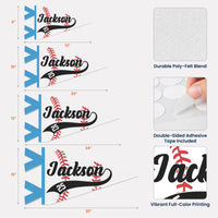 Personalized Baseball Player Name & Number Pennant Flag