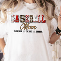 Baseball Mom Faux Yarn Print - Personalized Shirt