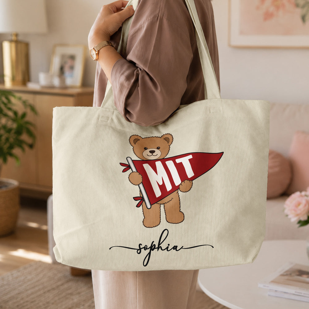 Bear School Spirit - Personalized Tote Bag