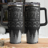 Father's Day Gifts, Best Buckin' Dad Ever Custom Kids Names - Personalized 40oz Tumbler