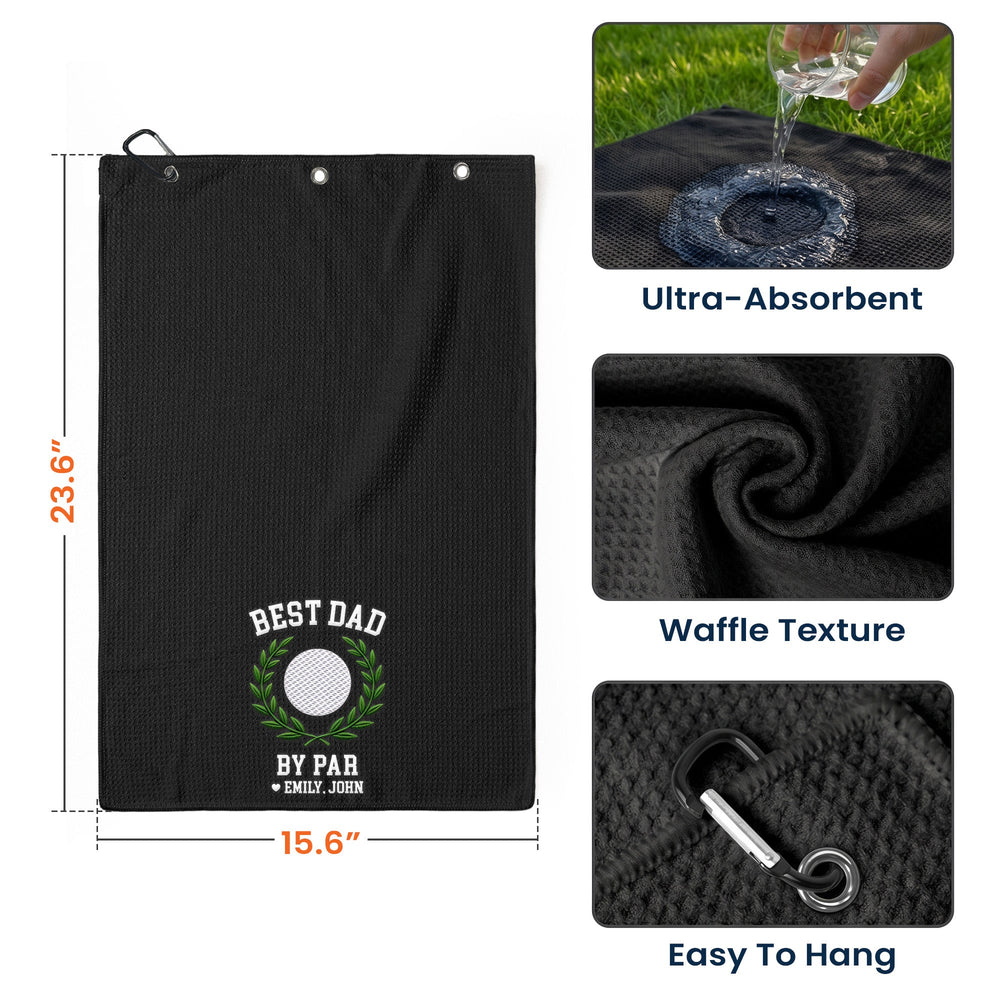 Best Dad By Par - Personalized Golf Towel