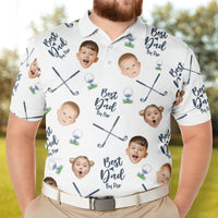 Best Dad By Par - Personalized Photo Polo Shirt - Gift For Dad