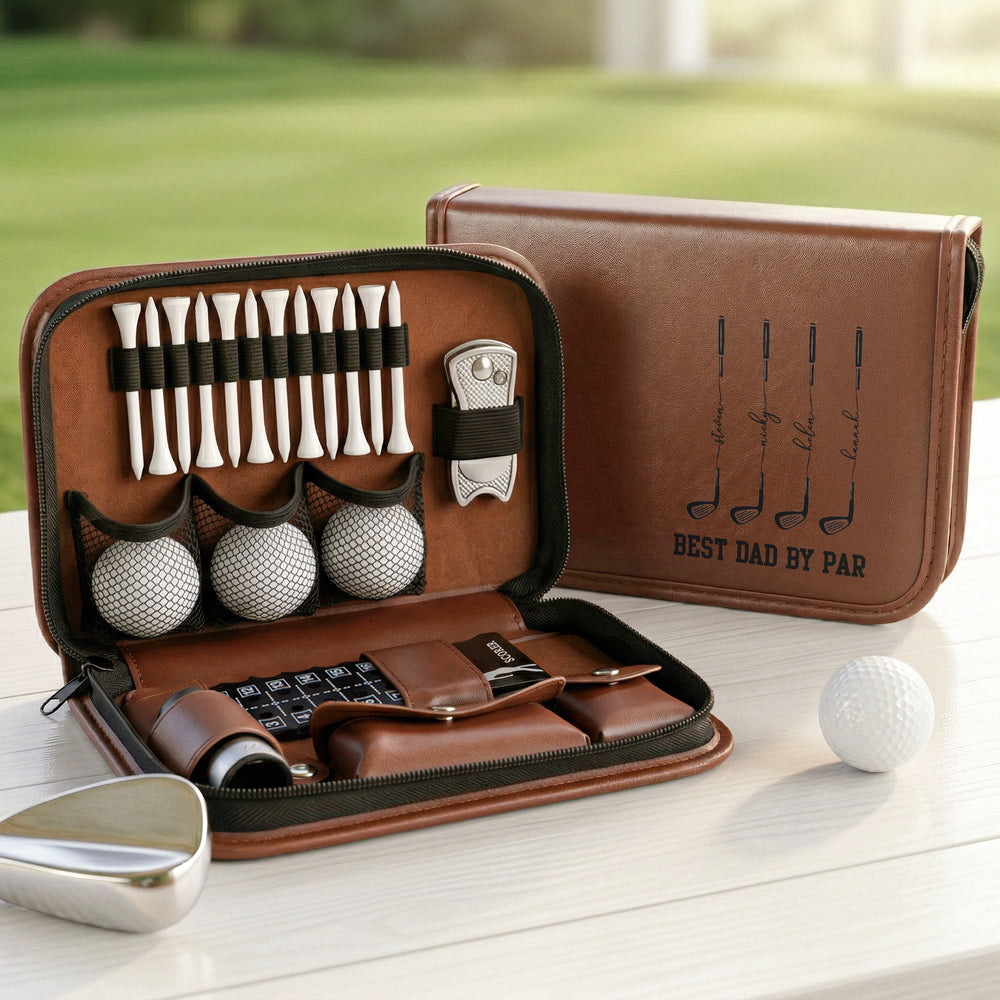 Best Dad By Par, Best Grandpa By Par - Personalized Golf Bag