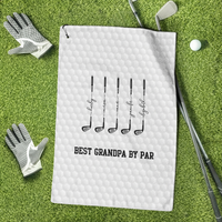 Best Dad By Par, Best Grandpa By Par - Personalized Golf Towel