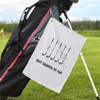 Best Dad By Par, Best Grandpa By Par - Personalized Golf Towel