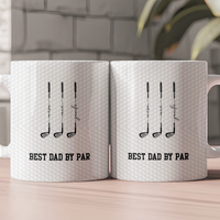 Best Dad By Par, Best Grandpa By Par - Personalized Mug