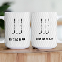 Best Dad By Par, Best Grandpa By Par - Personalized Mug