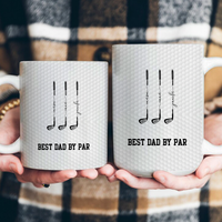 Best Dad By Par, Best Grandpa By Par - Personalized Mug