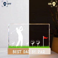 Best Dad By Par Custom Name Golf Dad - Personalized Night Light