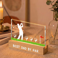 Best Dad By Par Custom Name Golf Dad - Personalized Night Light