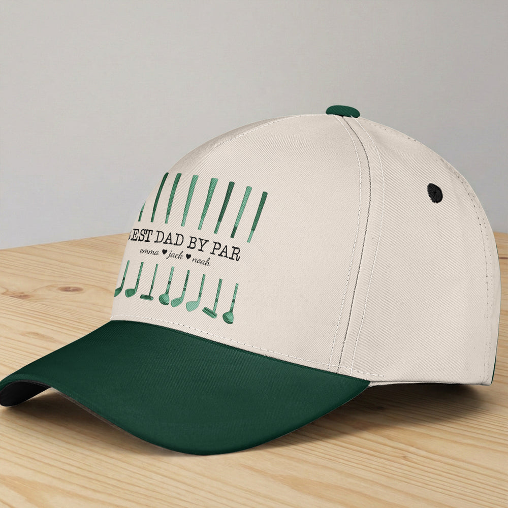 Best Dad By Par Custom Name Golf Dad - Personalized Classic Cap