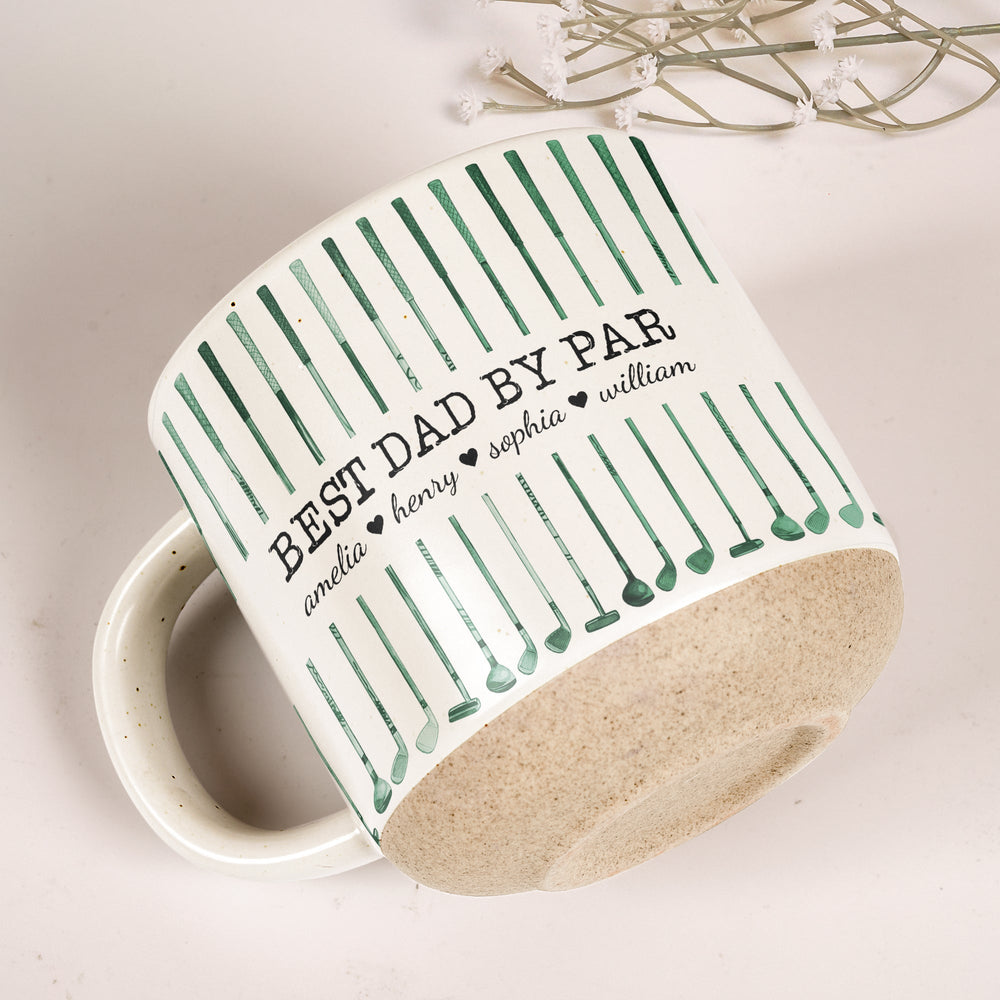 Best Dad By Par Custom Name Golf Dad Gift Father's Day - Personalized Mug | Funny Golf Dad Gift
