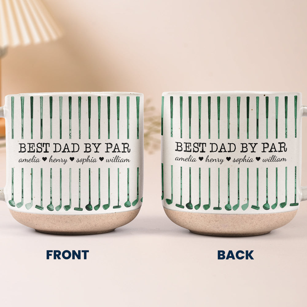 Best Dad By Par Custom Name Golf Dad Gift Father's Day - Personalized Mug | Funny Golf Dad Gift