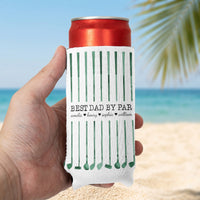 Best Dad By Par Custom Name Golf Dad - Personalized Can Cooler