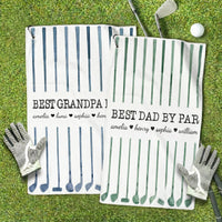 Best Dad By Par Custom Name Golf Dad - Personalized Golf Towel