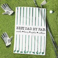 Best Dad By Par Custom Name Golf Dad - Personalized Golf Towel