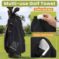 Best Dad By Par Faceless Sketch Art - Personalized Golf Towel