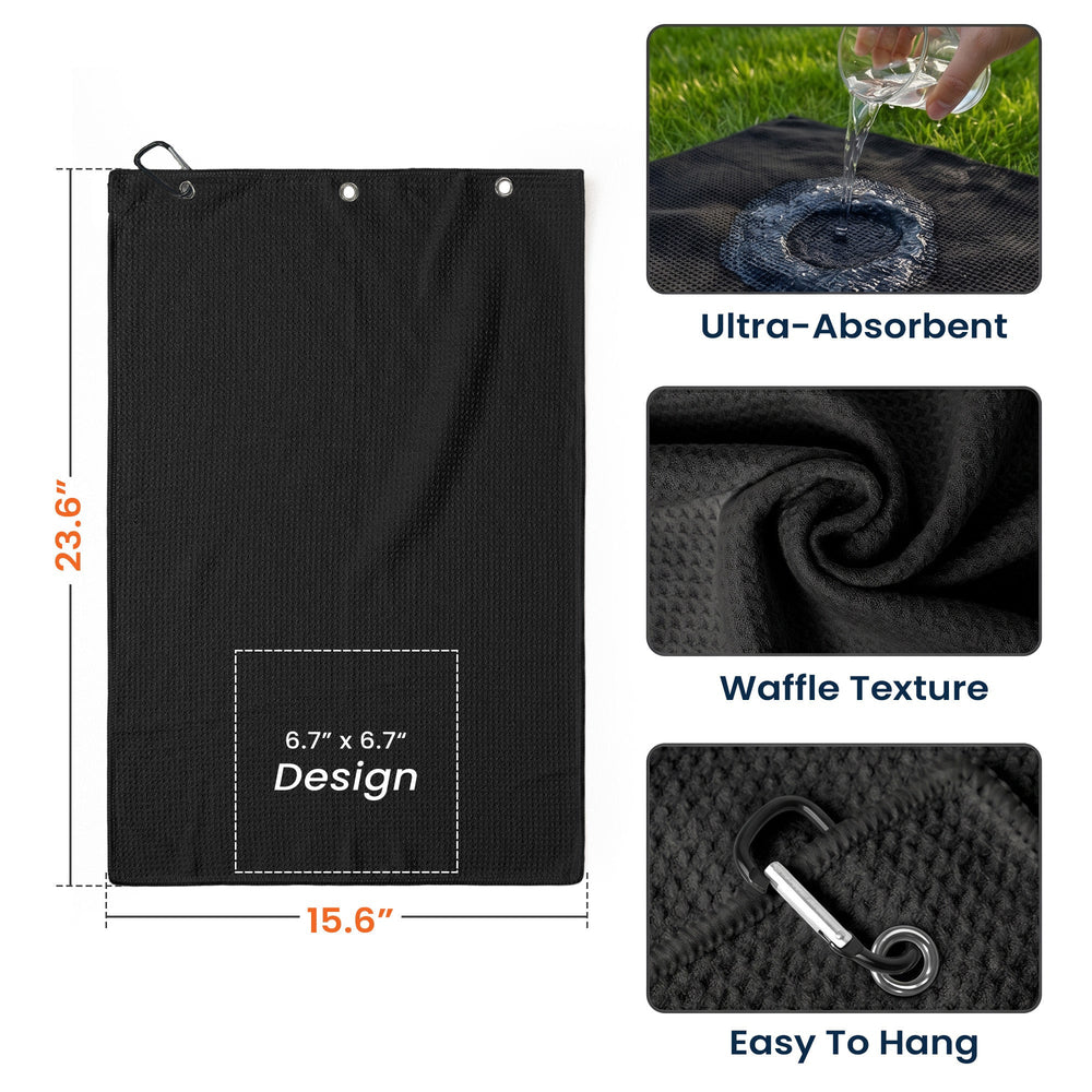 Best Dad By Par Faceless Sketch Art - Personalized Golf Towel