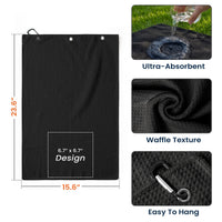 Best Dad By Par Faceless Sketch Art - Personalized Golf Towel