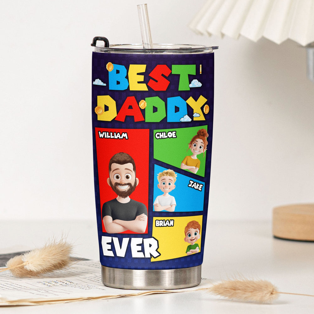 Best Dad Ever Arcade Theme - Personalized Tumbler