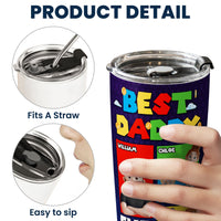 Best Dad Ever Arcade Theme - Personalized Tumbler