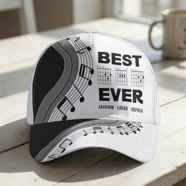 Best Dad Ever Guitar Lover - Personalized Cap