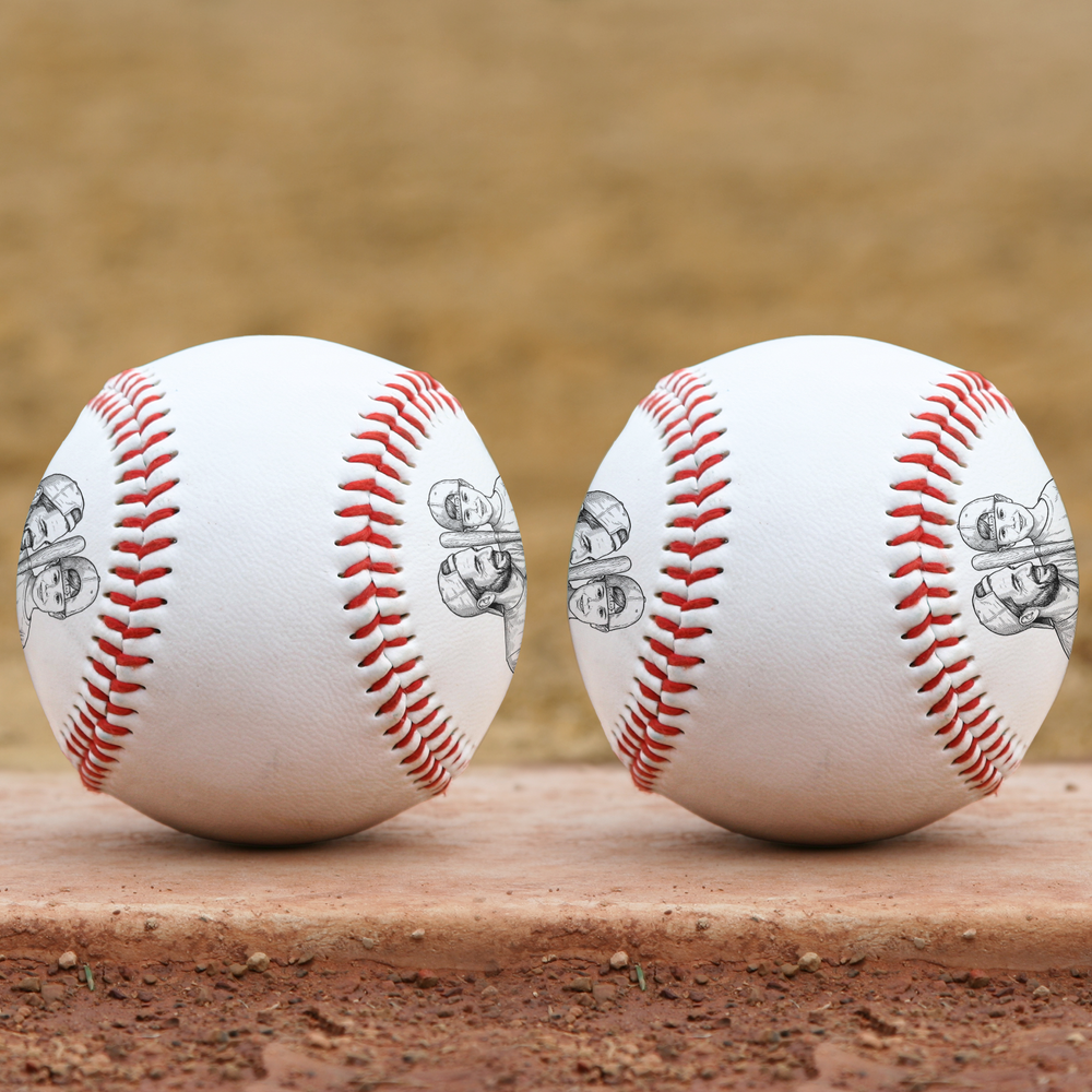 Best Dad Ever Photo Sketch Line Art Father's Day Gift For Dad, Husband - Personalized Baseball