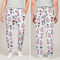 Best Dad Ever USA Flag - Personalized Lounge Pants | Cozy Father’s Day Gift For Dad & Husband