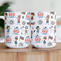 Best Dad Ever USA Flag - Personalized Mug | Patriotic Father’s Day Gift For Dad & Grandpa
