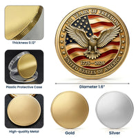 Father's Day Gifts, Best Dad Ever USA 250Th Anniversary - Personalized Coin
